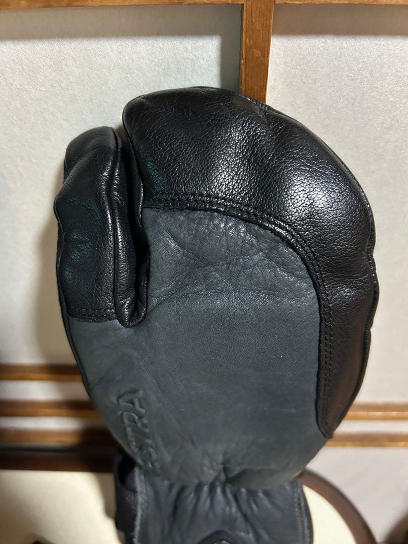 HESTRA ヘストラ サイズ5 スリーフィンガー フルレザー グローブ