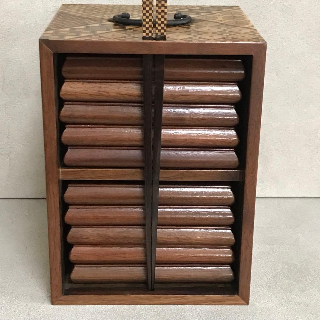 セール　箱根寄木細工　工芸品　取り皿10枚　取り箸付き(箱根駅伝トロフィー)