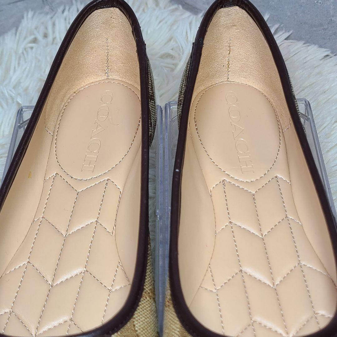 【COACH】シグネチャー　フラットパンプス　バレエシューズ