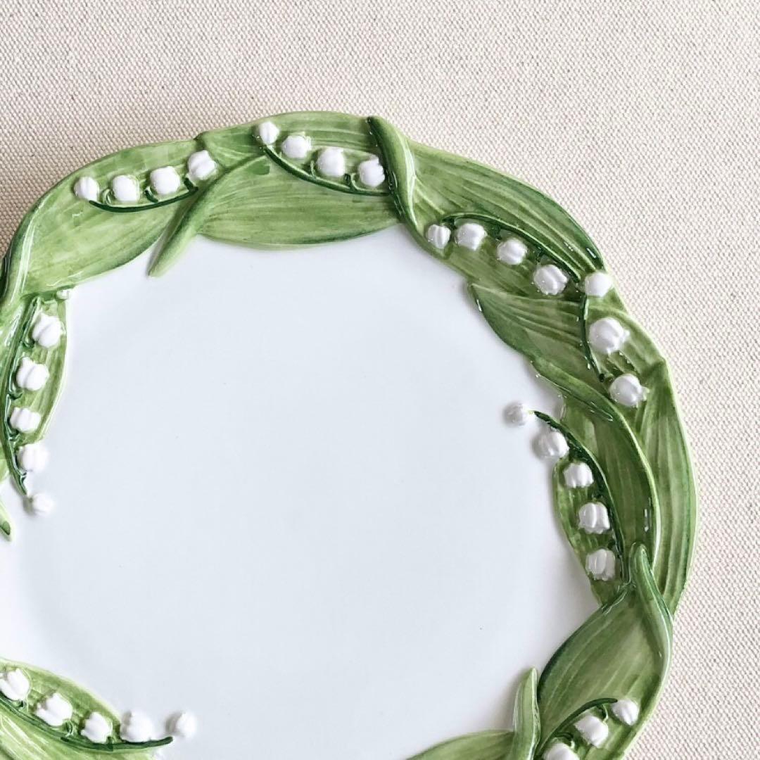 希少！鈴蘭デザインのヴィンテージプレート／イタリア製