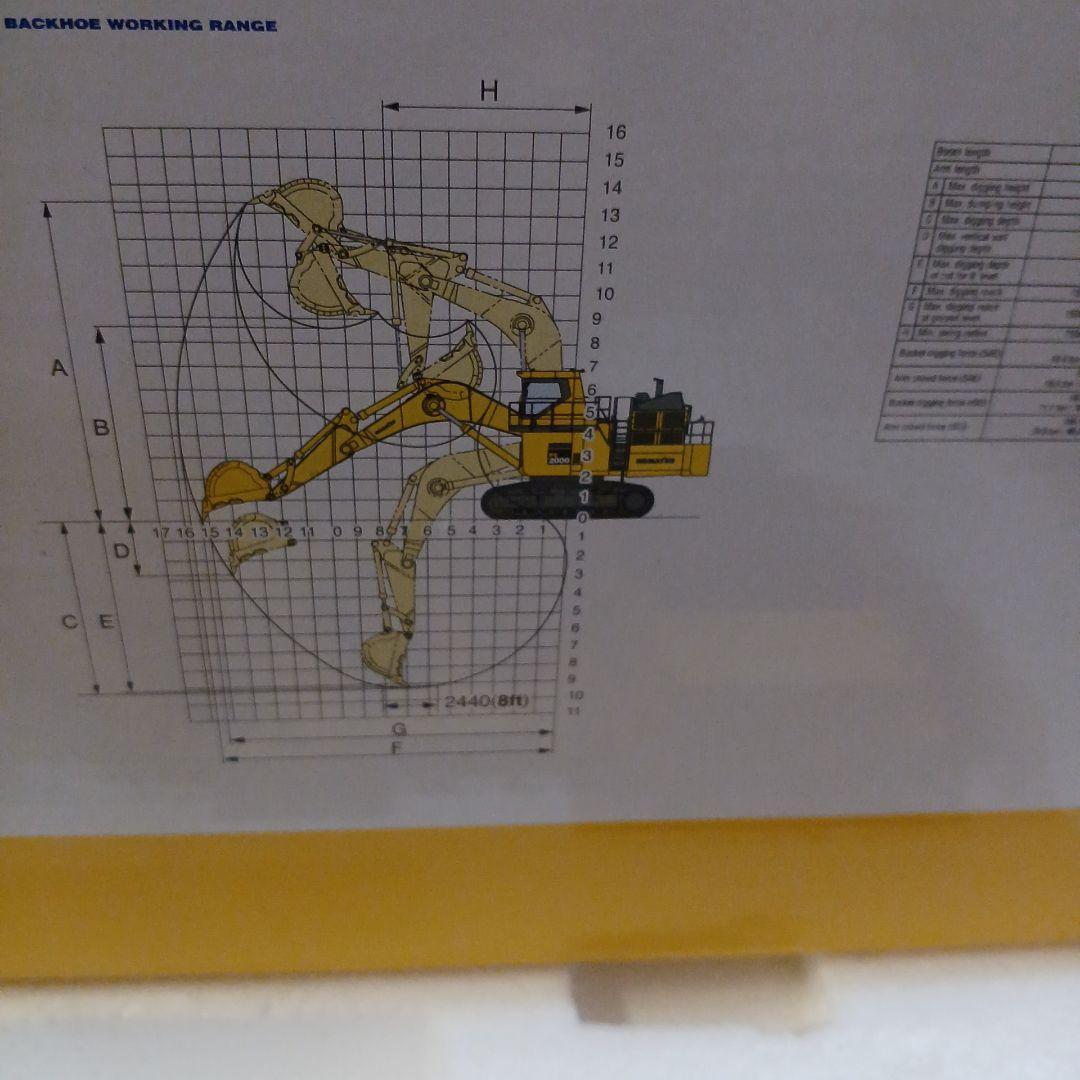 コマツ PC2000-8 BACKHOE 油圧ショベル 1/50モデル