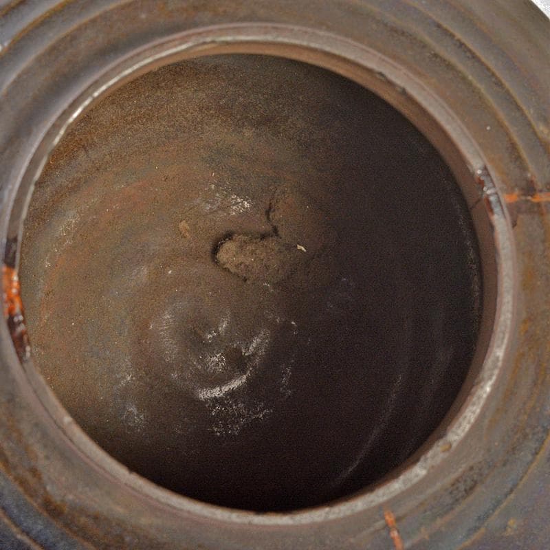 朝鮮美術　李朝　高麗黒釉　壷　C　R7089B